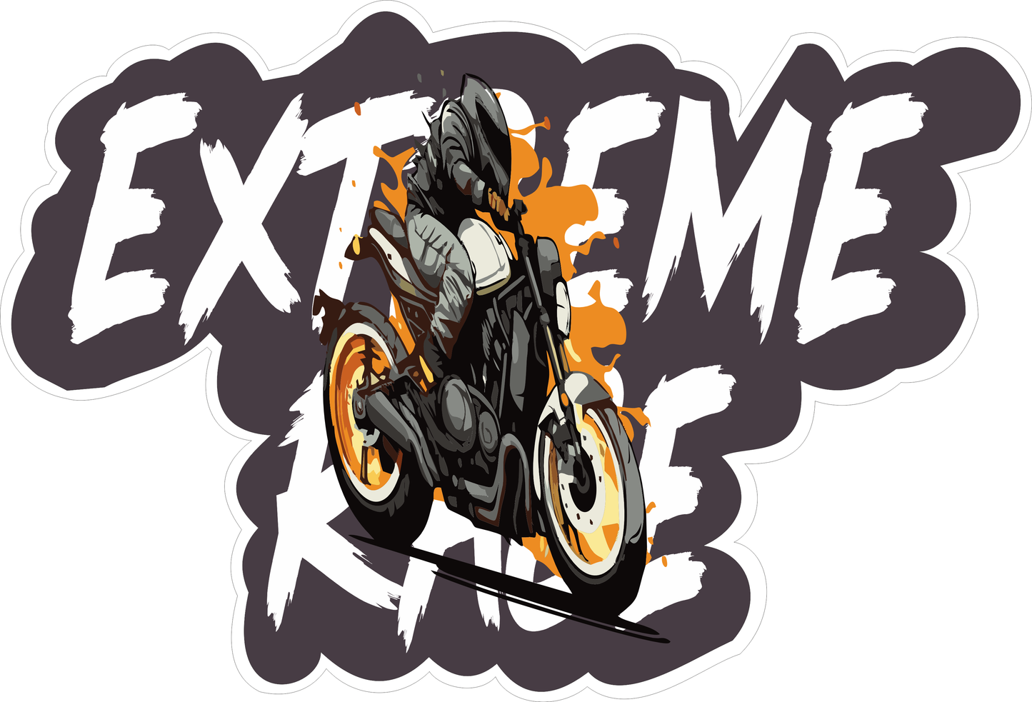 Extreme Ride Sticker 1.7 × 2.5 Inches – Motorcycle Adventure Sticker