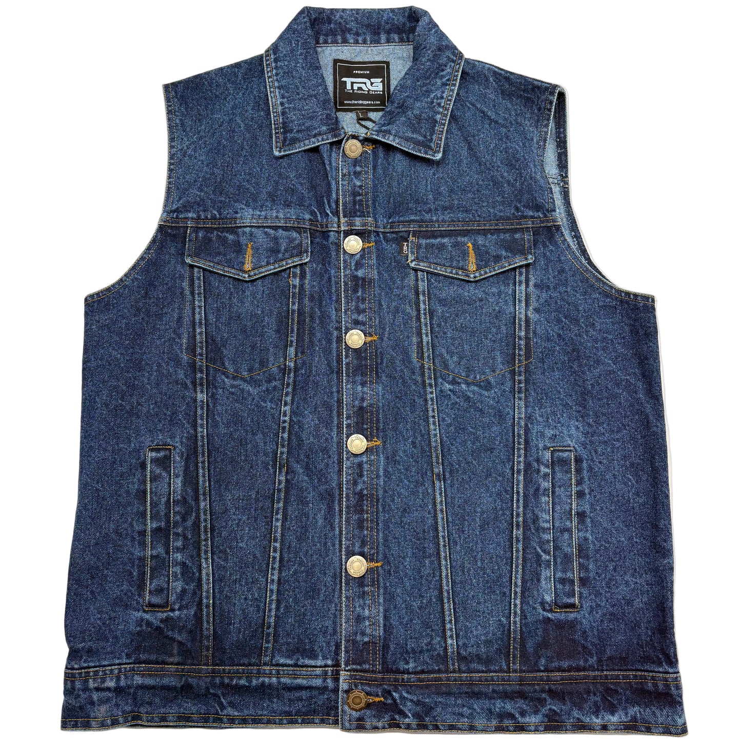 Trg010 cotton denim riding vest