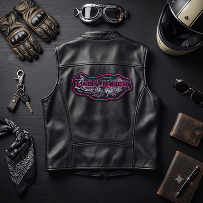 Lady Rider Back Patch Embroidered 10*4 inches