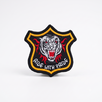 Ride With Pride Premium Embroidered Biker Patch | Iron-On & Sew-On | 3.6 × 3.6 Inches