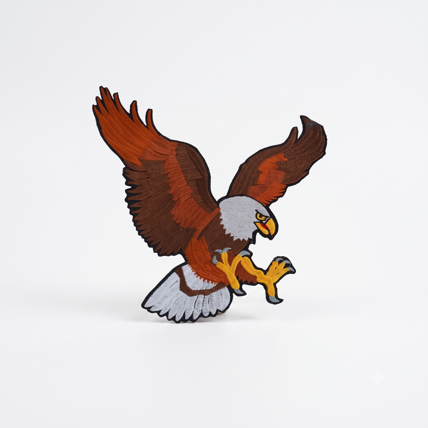 Eagle Back Premium Embroidered Biker Patch | Iron-On & Sew-On | 12.5 × 10.5 Inches