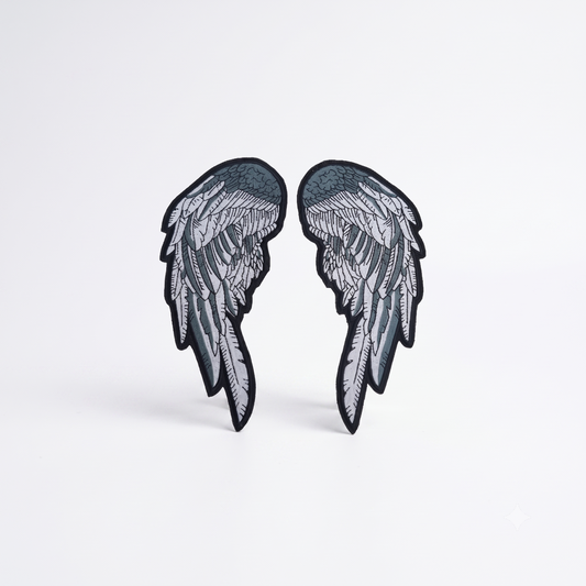 Wings Back Premium Embroidered Patch | Iron-On & Sew-On | 13 × 5.5 Inches