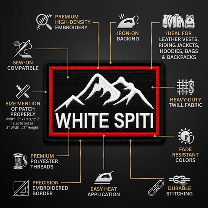 White Spiti Expedition Embroidery Patch – 2 × 3 Inches
