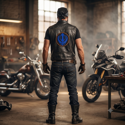 Khanda Big Back Patch Embroidered 8 inches
