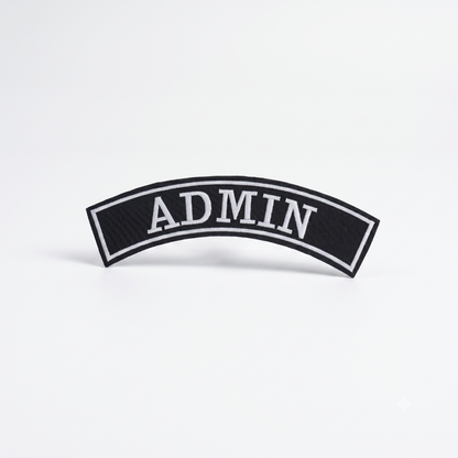 Admin Back Embroidery Patch   , 10*2.5 inches