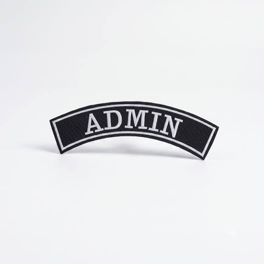 Admin Back Embroidery Patch   , 10*2.5 inches