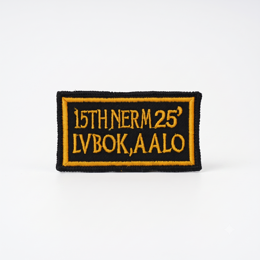 15th NERM 2025 LVBOK Premium Embroidered Biker Patch | Iron-On & Sew-On | 1.7 × 3.2 Inches
