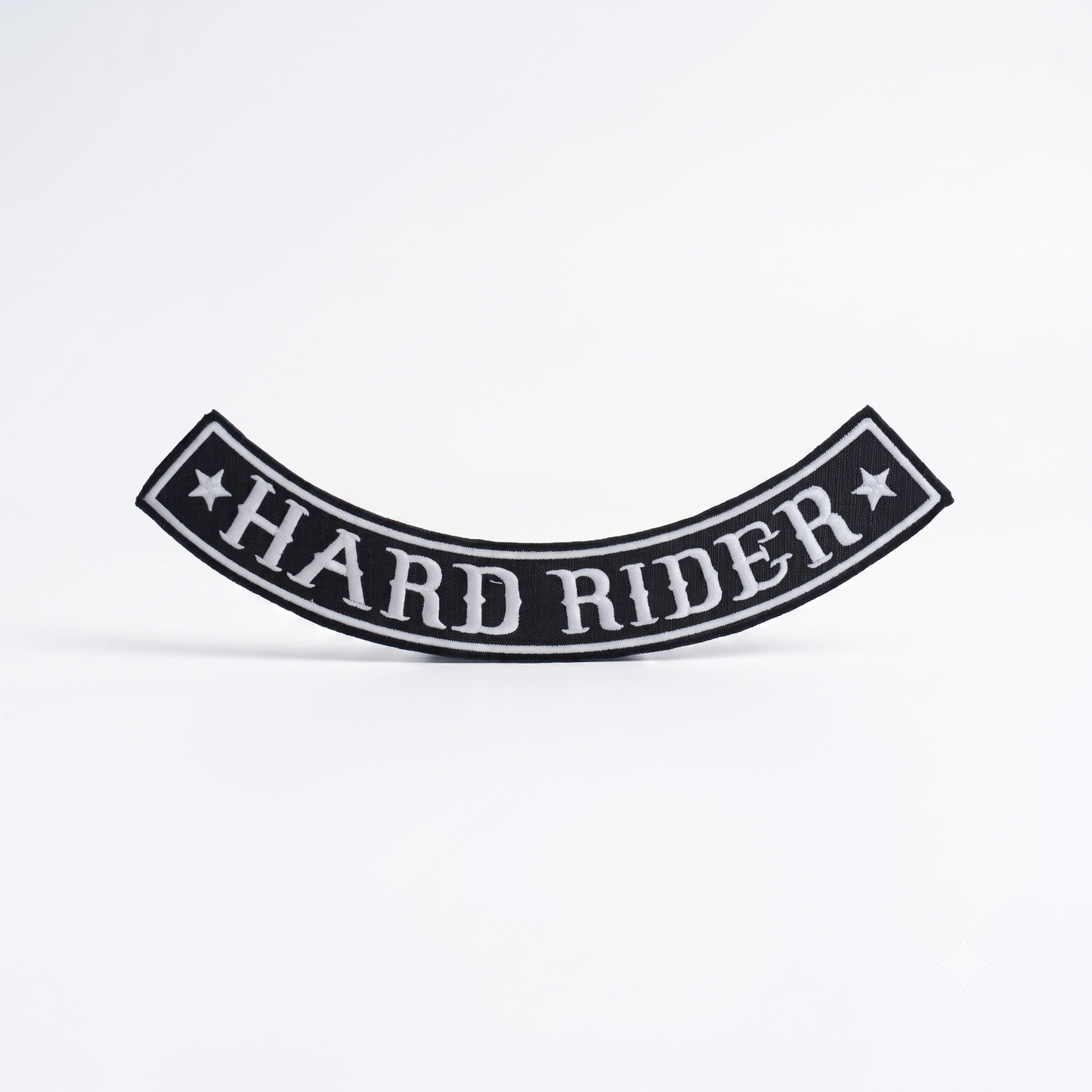 Hard Rider Back Premium Embroidered Patch | Iron-On & Sew-On | 2 × 13 Inches