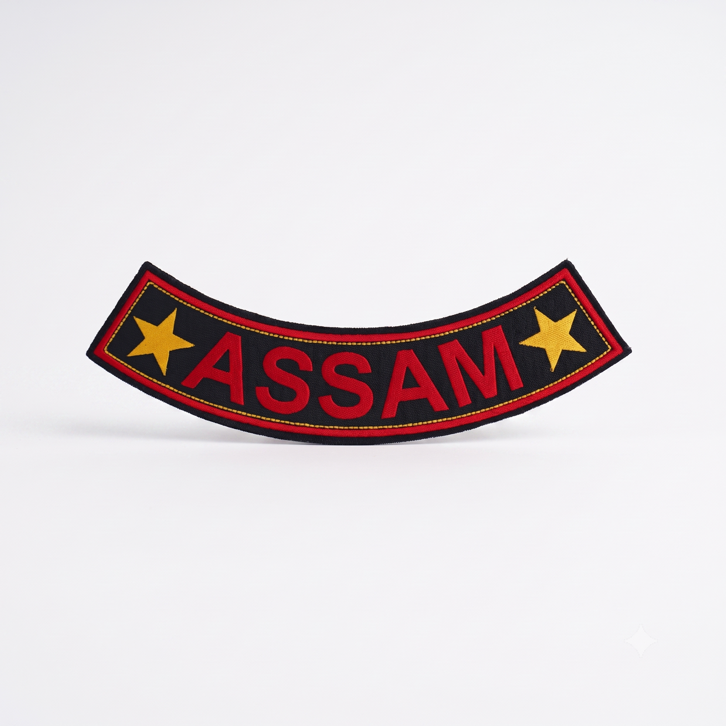 Assam Star Back Embroidery Patch, 10.5*2.6 inches