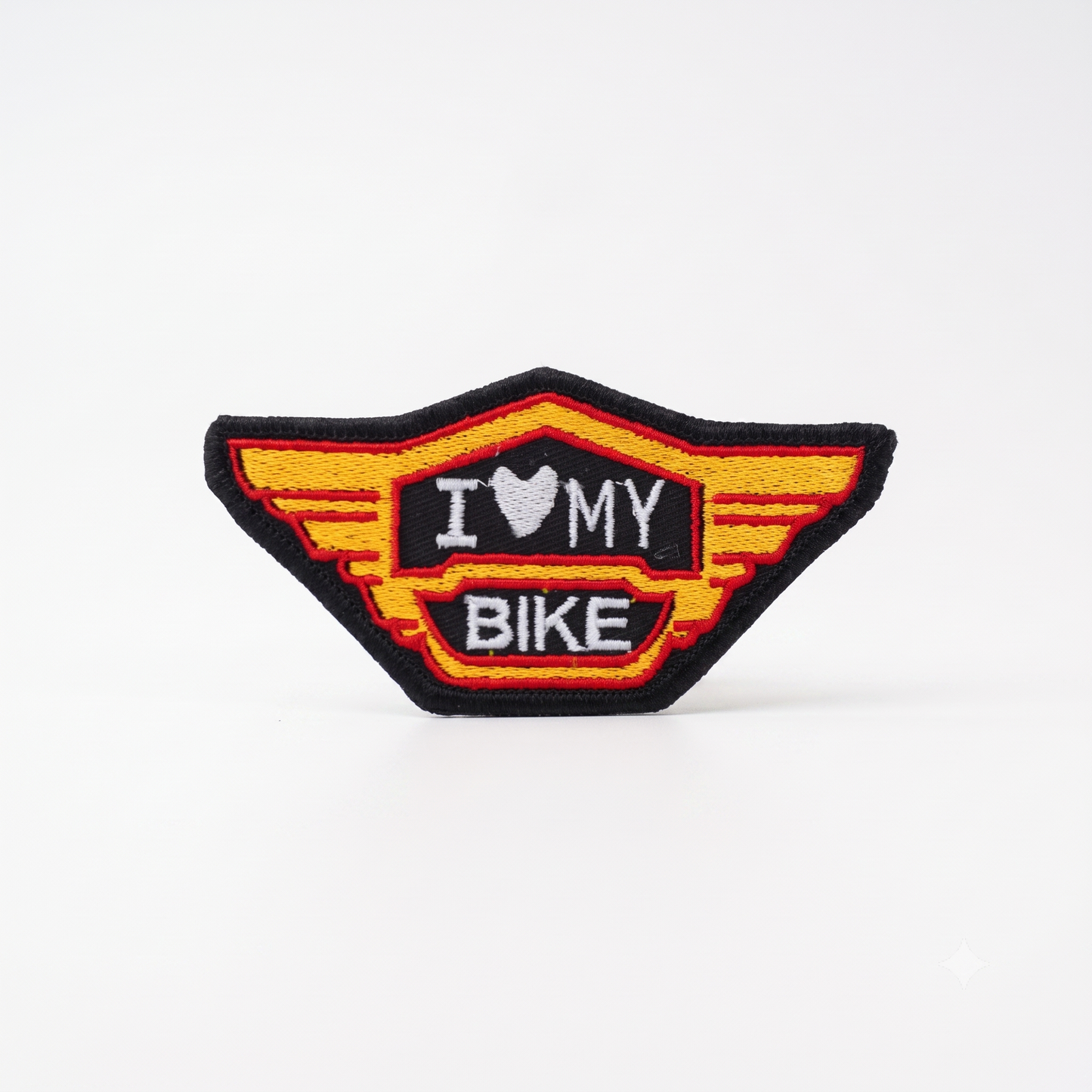 I Love My Bike Premium Embroidered Biker Patch | Iron-On & Sew-On | 2 × 4 Inches
