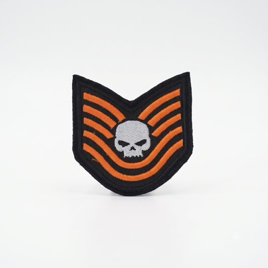 Ghost Wording Premium Embroidered Biker Patch | Iron-On & Sew-On | 3 × 3 Inches