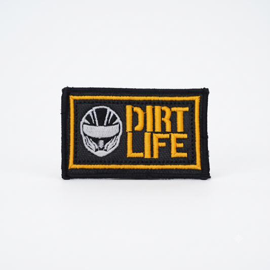 Dirt Life Premium Embroidered Biker Patch | Iron-On & Sew-On | 2 × 3.5 Inches