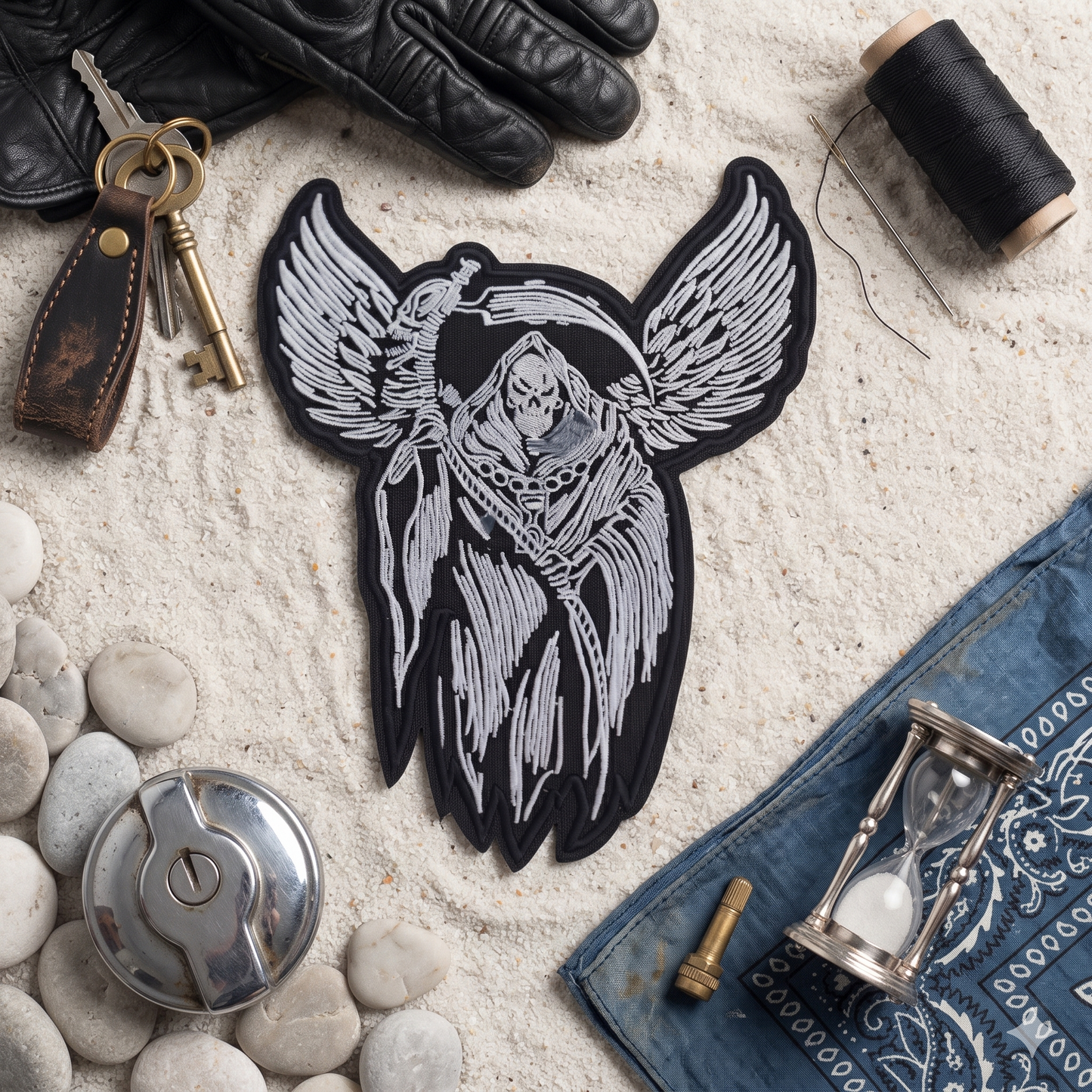 Angel Back Premium Embroidered Patch | Iron-On & Sew-On | 11 × 8.5 Inches