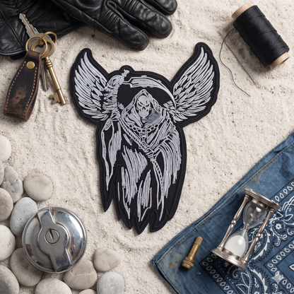 Angel Back Premium Embroidered Patch | Iron-On & Sew-On | 11 × 8.5 Inches