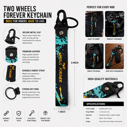 Two Wheels Forever Keychain
