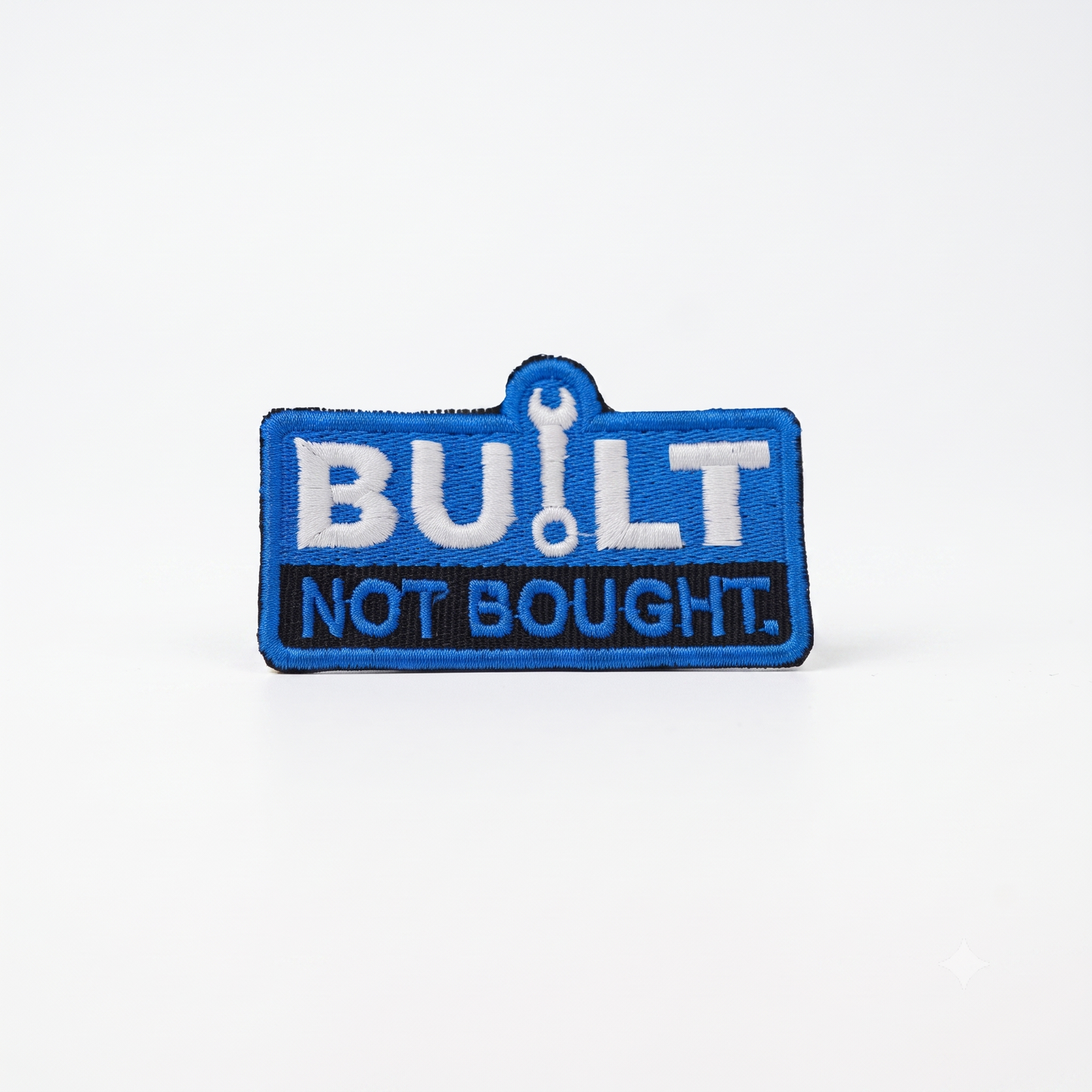 Built Not Bought Embroidered Patch, 3.5*2.1 inches