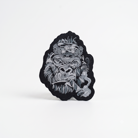 Gorilla Back Premium Embroidered Patch | Iron-On & Sew-On | 10.5 × 8.5 Inches