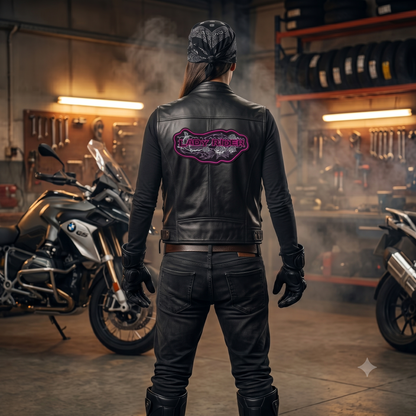Lady Rider Back Patch Embroidered 10*4 inches