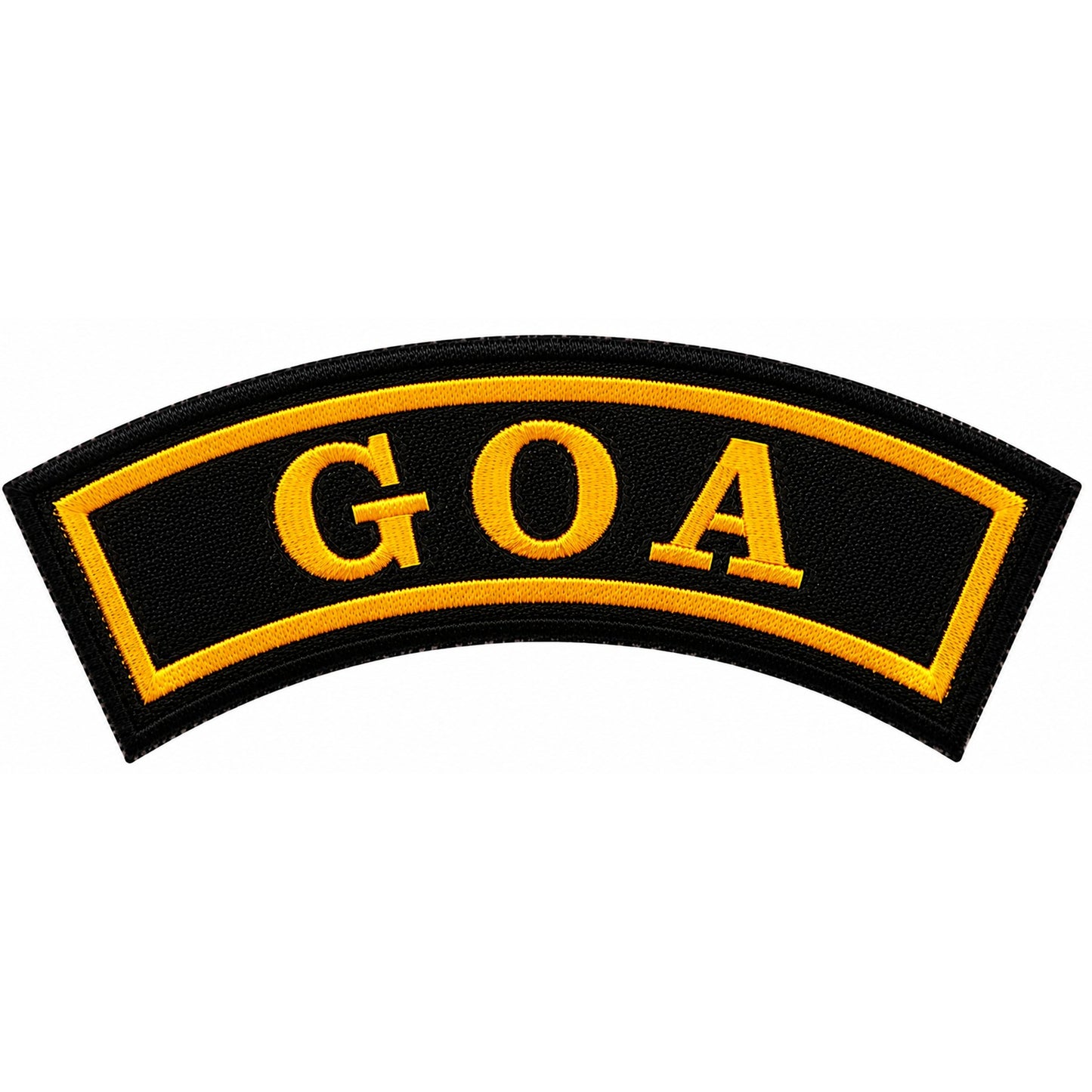 Goa State Front Embroidered Patch 1 × 4 Inches – Iron On / Sew On
