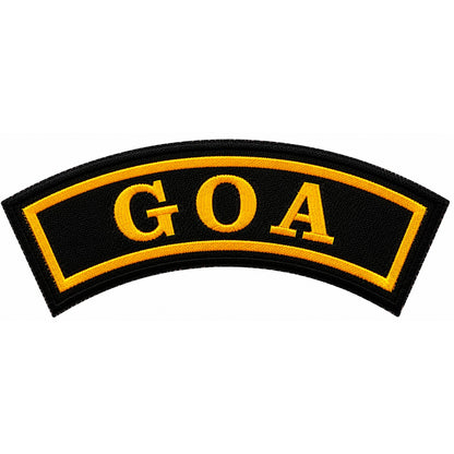 Goa State Front Embroidered Patch 1 × 4 Inches – Iron On / Sew On