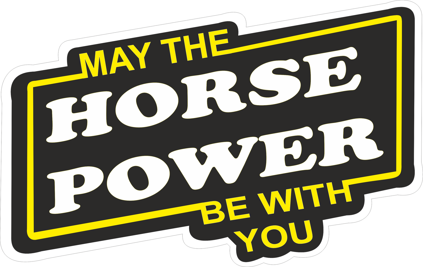 Horse Power With You Sticker 2.5 × 3.9 Inches – Motorcycle Rider Sticker