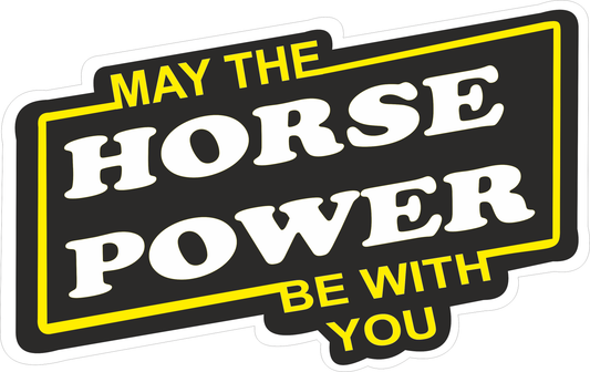 Horse Power With You Sticker 2.5 × 3.9 Inches – Motorcycle Rider Sticker