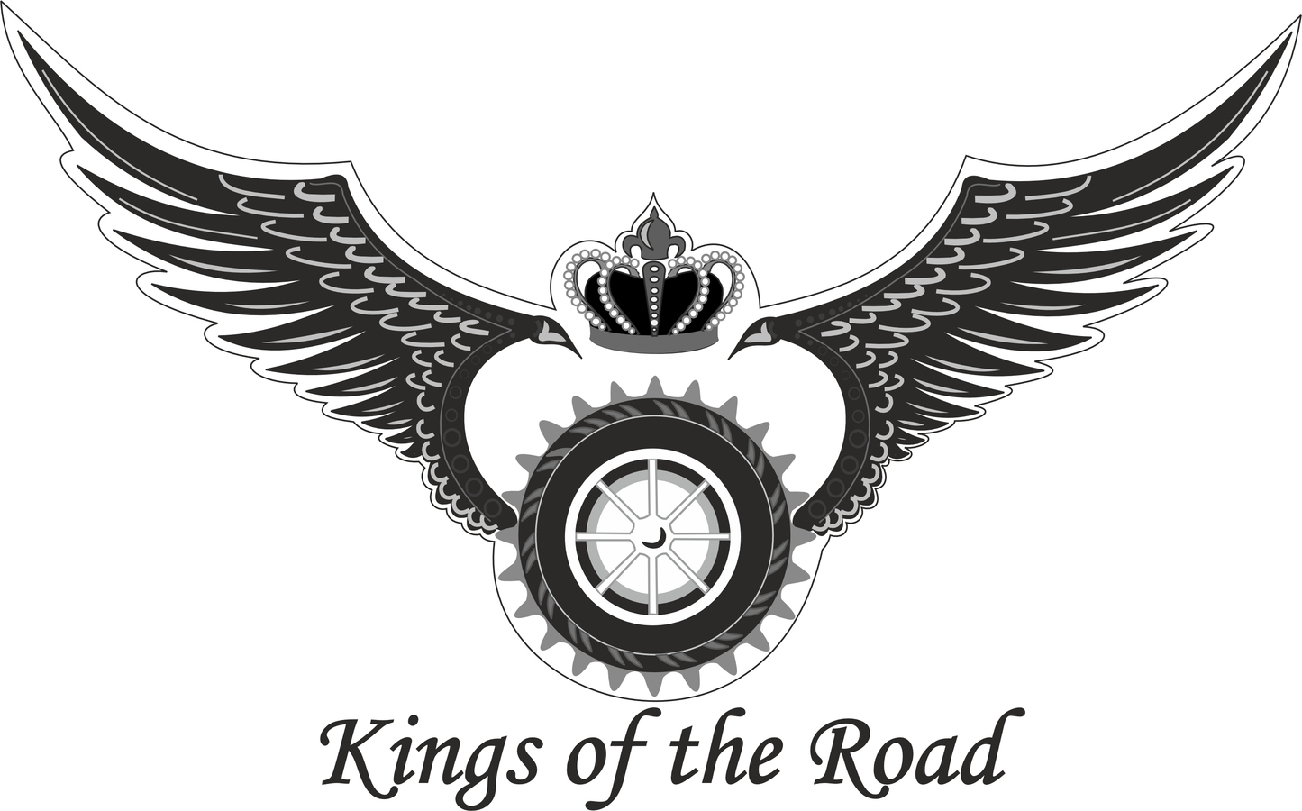 King of the Road Sticker 1.5 × 2.5 Inches – Motorcycle Rider Sticker