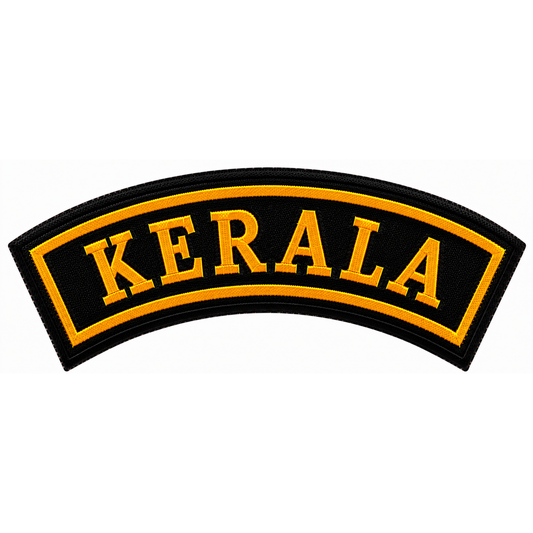 Kerala State Front Embroidered Patch 1 × 4 Inches – Iron On / Sew On