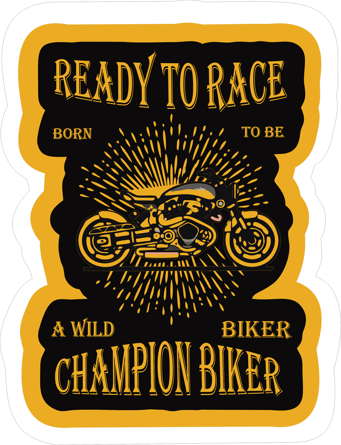 Ready To Race Sticker 2.5 × 1.9 Inches – Motorcycle Racing Sticker