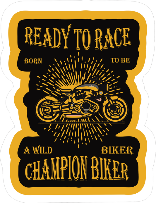 Ready To Race Sticker 2.5 × 1.9 Inches – Motorcycle Racing Sticker