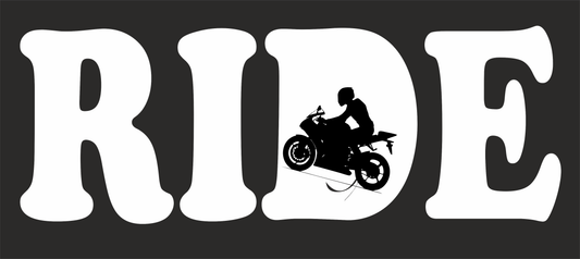 Ride Sticker 1.1 × 2.5 Inches – Motorcycle Biker Sticker