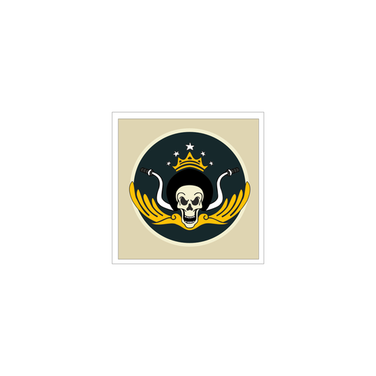 Skeleton King Fell Sticker 2.5 × 2.5 Inches – Motorcycle Biker Sticker