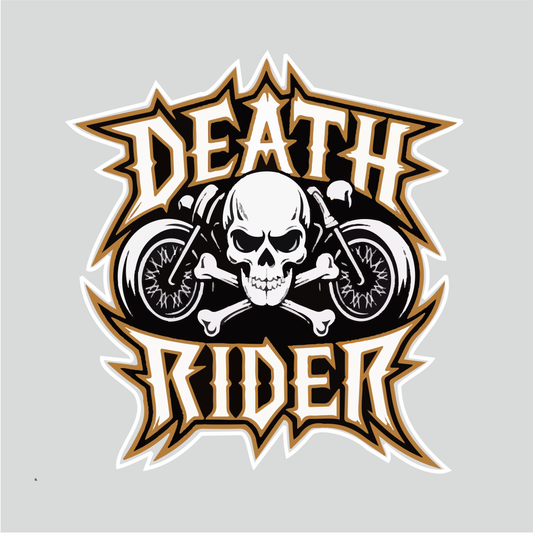 Death Rider Sticker 2.3 × 2.5 Inches – Motorcycle Sticker