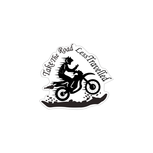 Take The Road Less Travelled Adventure Sticker 2.2 × 2.5 Inches