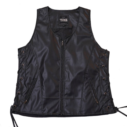 Trg015 Pure Leather Riding Vest Ladies