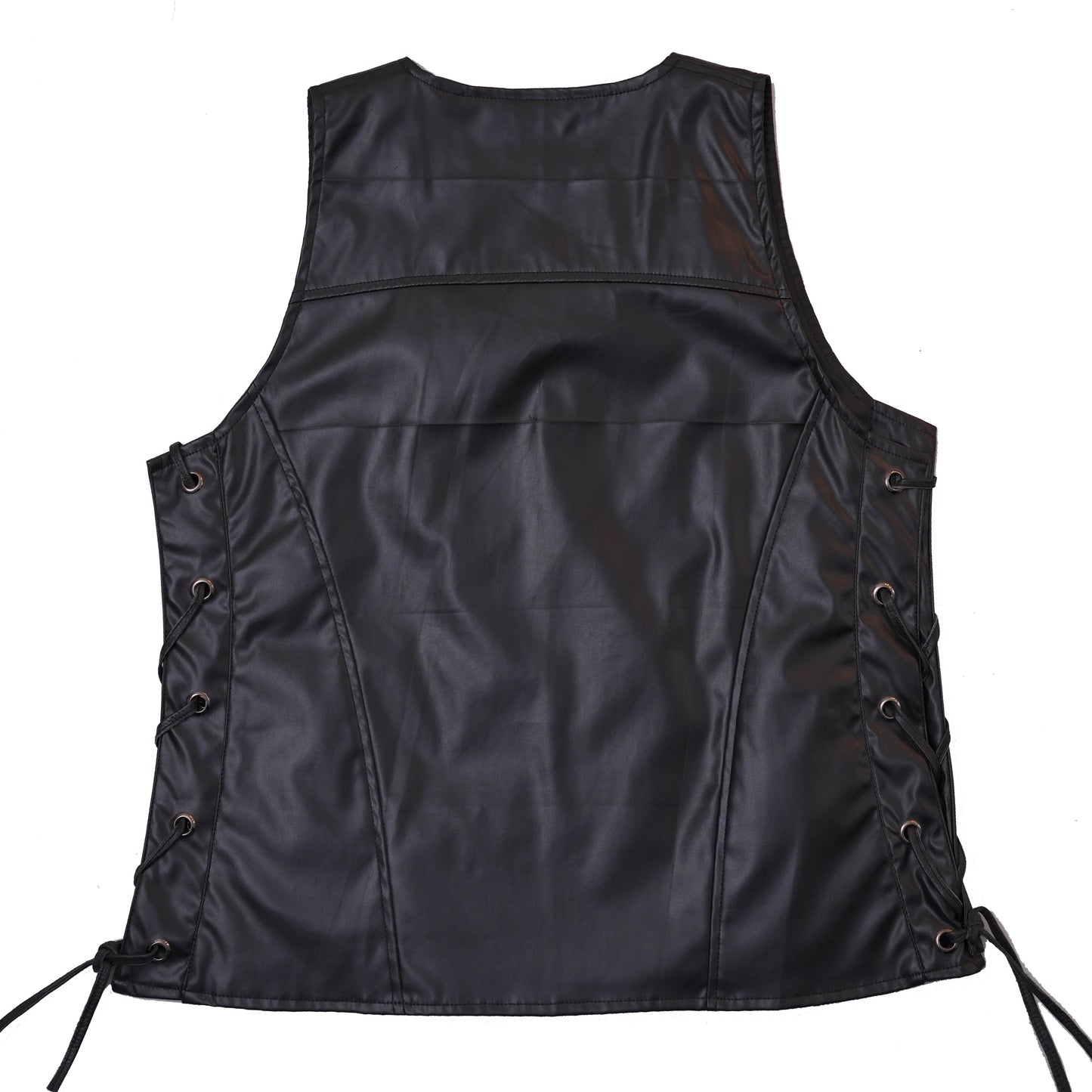 Trg015 Pure Leather Riding Vest Ladies