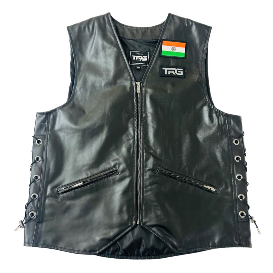 TRG08 COW LEATHER RIDING VEST