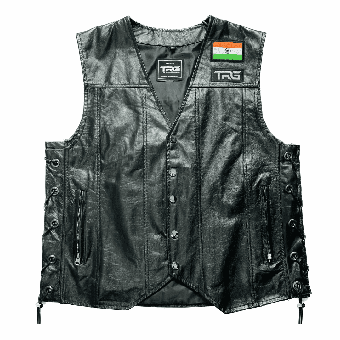 Trg07 cow leather riding vest - TRG GEARS