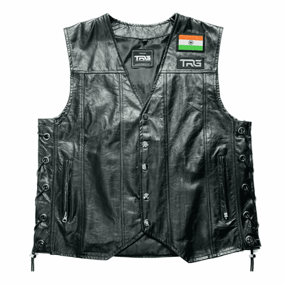 Trg07 cow leather riding vest - TRG GEARS
