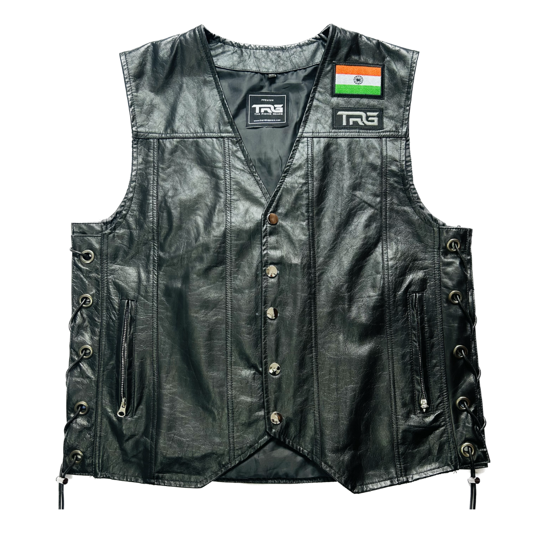 TRG07 COW LEATHER RIDING VEST