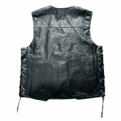 Trg07 cow leather riding vest - TRG GEARS