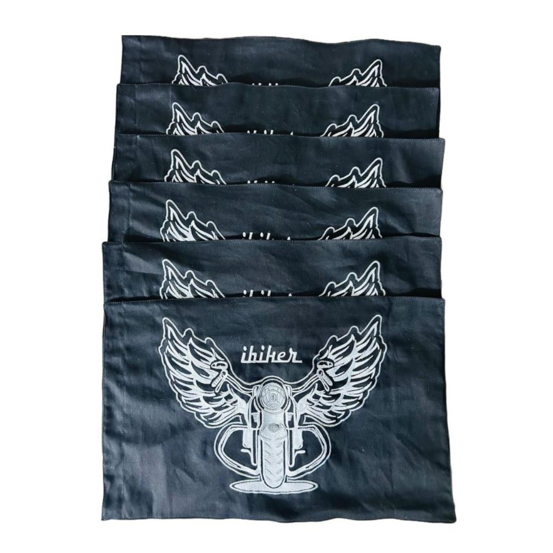 CUSTOMISED EMBROIDERED BIKER FLAG 12*18 INCHES