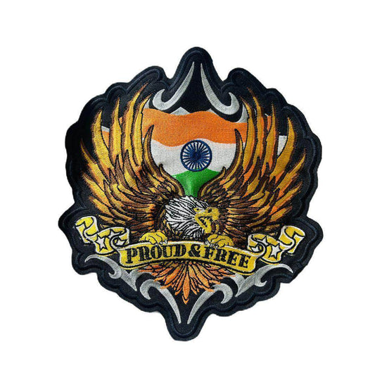 Proud & free back patch embroidered 11*10 inches - TRG GEARS