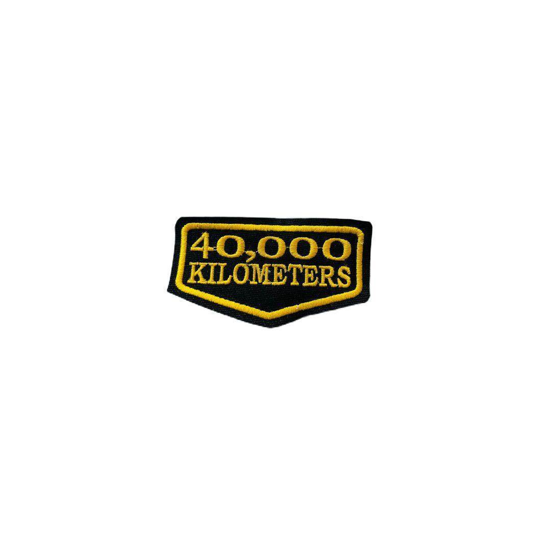 40 thousand kilometers kms patch embroidered 2*3.5 inches - TRG GEARS