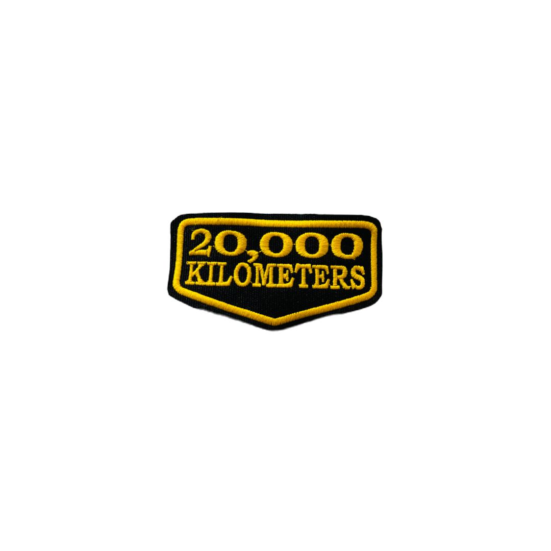 20 THOUSAND KILOMETERS KMS PATCH EMBROIDERED 2*3.5 INCHES