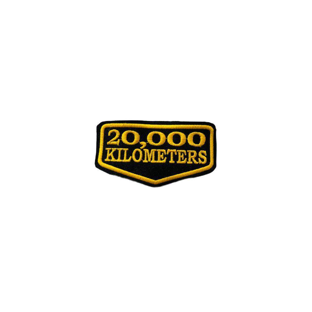 20 thousand kilometers kms patch embroidered 2*3.5 inches - TRG GEARS