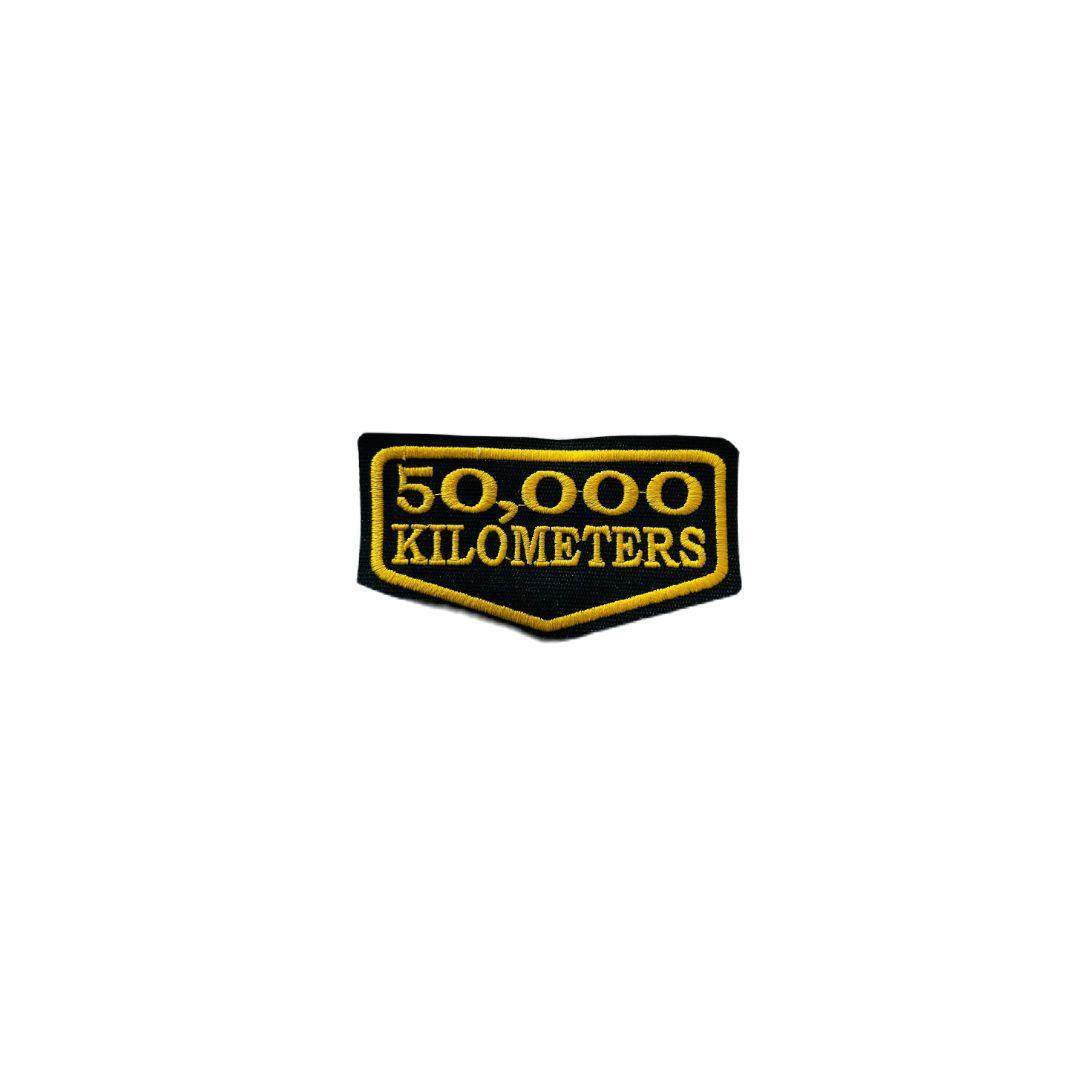 50 thousand kilometers kms patch embroidered 2*3.5 inches - TRG GEARS