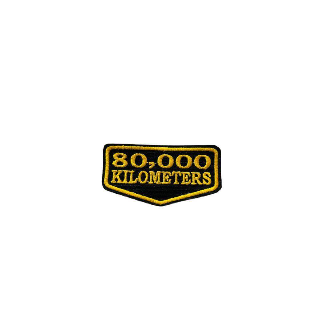 80 thousand kilometers kms patch embroidered 2*3.5 inches - TRG GEARS