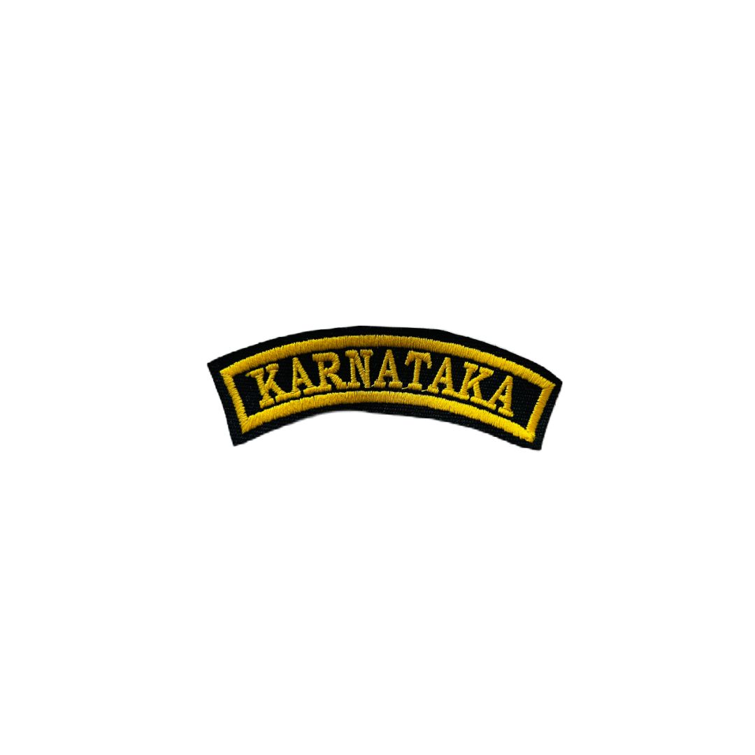 KARNATAKA STATE PATCH EMBROIDERED 1*4 INCHES