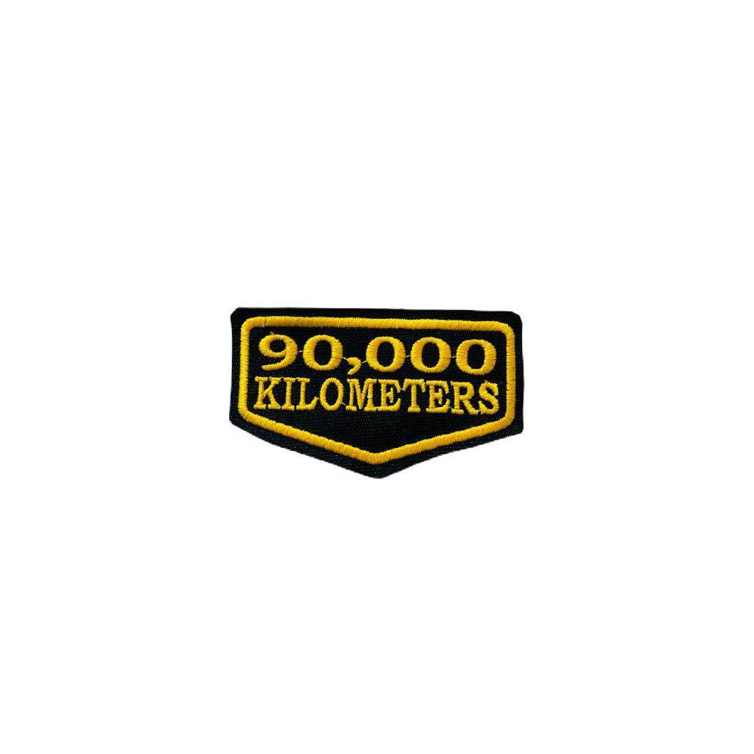 90 thousand kilometers kms patch embroidered 2*3.5 inches - TRG GEARS